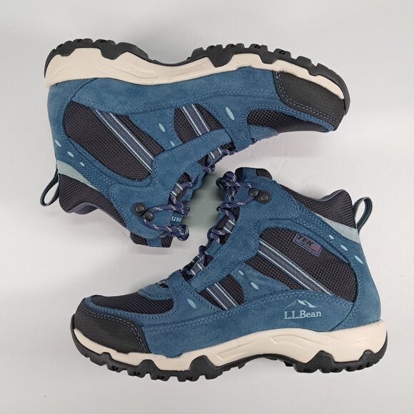 NEW LL Bean Hiking Boots Women 8 WIDE Trail Model 4 Slate Raw Indigo 299640 - Picture 4 of 15
